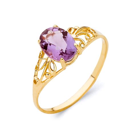 10k gold amethyst ring